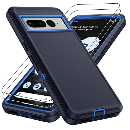 Pilaru for Google Pixel 7 Pro Case :14FT Military Grade and Phone case with 2Pcs Screen Protector,Heavy Duty Shockproof/Drop Proof/Dust Proof Pixel 7 Pro Case,Navy Blue - color: Navy Blue, size: Google Pixel 7 Pro