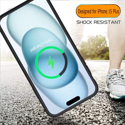 Battery Case for iPhone 15 Plus, Full Encircle 12000mAh High Capacity Rechargeable Portable Charger Case Extended Battery Pack for iPhone 15 Plus (6.7 inch) Wireless Charging Case with Carplay-Black - size: iPhone 15 Plus (6.7 inch)