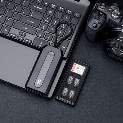 Portable Memory Card Case Holder for 6 SD SDHC SDXC Cards and 12 Micro SD TF Cards, Anti-Shock SD Card Case with Easy Push-Pull Design - size: For SD Card x 6