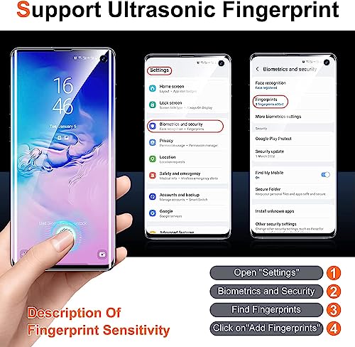 UniqueMe for Samsung Samsung Galaxy S10 Screen Protector Full Coverage - size: S10（6.1 inch ）