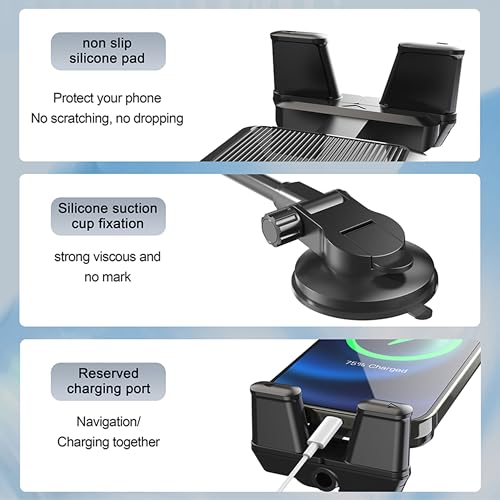Tablet Holder Mount for Car Truck Dashboard Windshield, Black