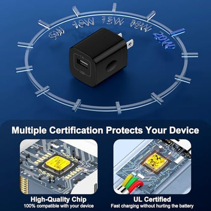 USB Charger Block,5V 1A Power Adapter Fast Charging Cube Box USB A Plug - color: Black