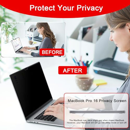 Magnetic Privacy Screen for Macbook Pro 16 Inch (2021-2026, M1,M2,M3,M4,M5) - size: macbook pro 16 inch