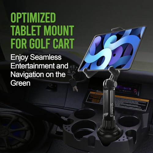 Cellet Universal Car Cup Holder Tablet Mount – Adjustable Gooseneck Stand for iPad, Galaxy, Kindle, Smartphones & More – Stable Base Fits Cup Holders 2.5"-4" for Front & Back Seat Use - style: Tablet 13in Neck