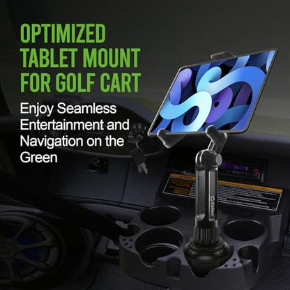 Cellet Universal Car Cup Holder Tablet Mount – Adjustable Gooseneck Stand for iPad, Galaxy, Kindle, Smartphones & More – Stable Base Fits Cup Holders 2.5"-4" for Front & Back Seat Use - style: Tablet 13in Neck