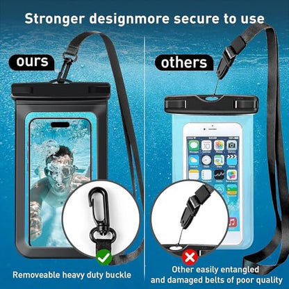 [1 Pack Waterproof Phone Case, 6.8" Universal Dry Bag for iPhone 15/14/13/12 Pro Max, IPX8 Waterproof Pouch, Cruise Ship & Beach Essentials, Black - color: B1-Black-1 pack, size: 6.8in
