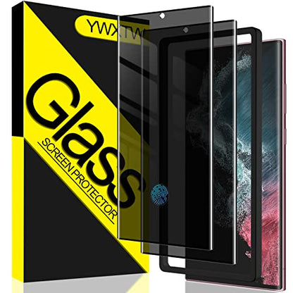 YWXTW [2 Pack] Privacy Screen Protector for Samsung Galaxy S22 Ultra 5G