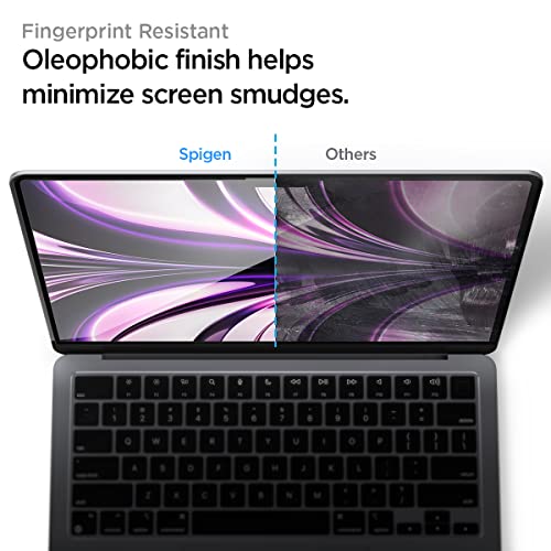 Spigen GlasTR Slim Screen Protector for MacBook Air 13" M2-M5 (2022-2026) | 9H+ Tempered glass, Scratch resistance, GlasTR Slim, Lab-tested 100% clarity, Precise cutout, Case-friendly, 1Pack - size: 13 inch