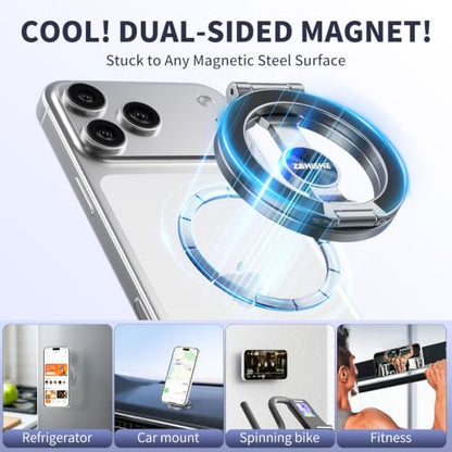MagSafe Magnetic Phone Ring Grip & Stand for iPhone 17-13 Max/Plus