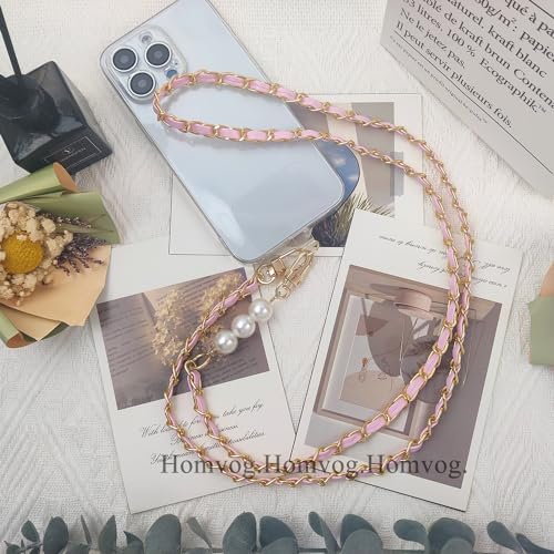 Cioatu Phone Lanyard Universal Crossbody Neck Strap with 2 Tether Tab, 1 Wrist Strap - color: Pink