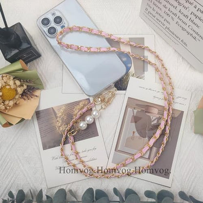 Cioatu Phone Lanyard Universal Crossbody Neck Strap with 2 Tether Tab, 1 Wrist Strap - color: Pink