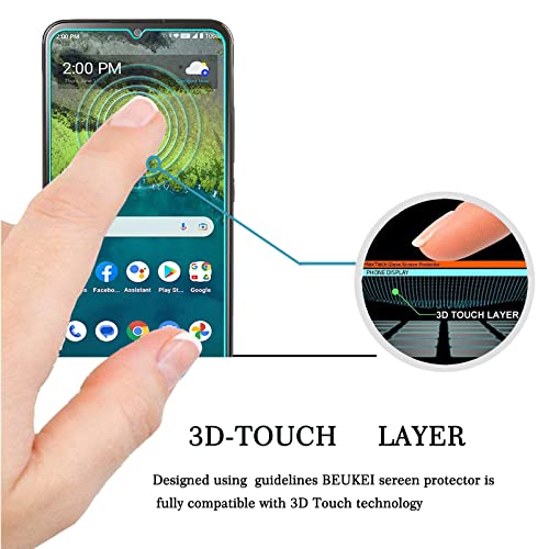 (3 Pack) Compatible for Nokia C110 Screen Protector Tempered Glass,Touch Sensitive,Case Friendly, 9H Hardness