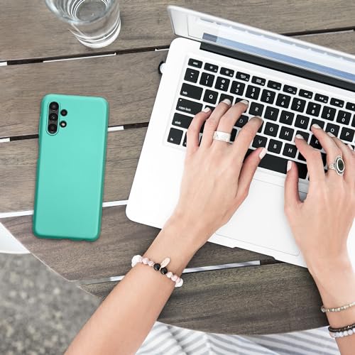 kwmobile Case Compatible with Samsung Galaxy A13 4G Case - Soft Slim Metallic TPU Silicone Cover - Metallic Turquoise - color: metallic turquoise, size: Galaxy A13 4G