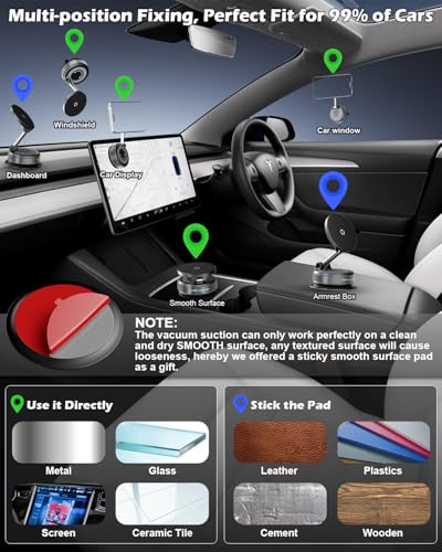 CloudValley 15W MagSafe Vacuum‑Suction Magnetic Car Charger Phone Holder - style: Charger Mount