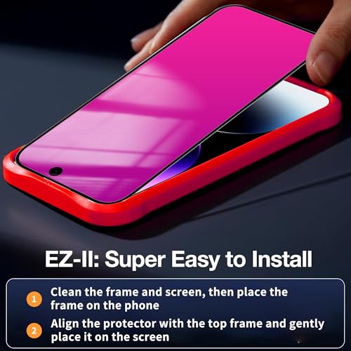 Privacy Screen Protector for iPhone 14 Pro Max 2 Pack (Pink) - color: for iPhone 14 Pro Max (Pink)
