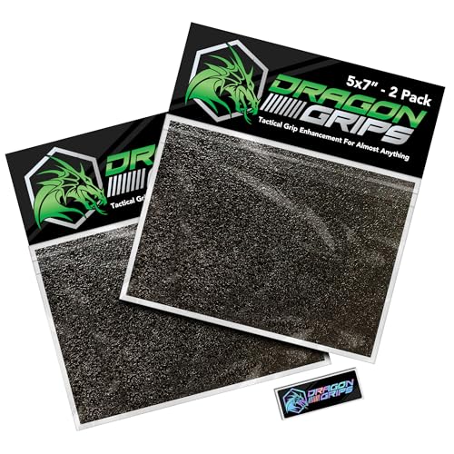 Dragon Grips 5"x7" Multi-Purpose Rubber Grip Tape, Black, Pack of 2 - color: Black, size: 5x7 (Pack of 2)