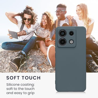 kwmobile Case Compatible with Xiaomi Redmi Note 13 Pro 5G / Poco X6 5G Case - Protective Slim TPU Phone Cover - Soft Matte Finish - Dark Slate - color: Dark Slate, size: Redmi Note 13 Pro 5G / Poco X6 5G