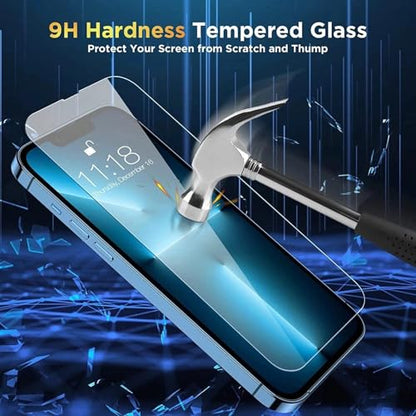 Screen Protector for iPhone 15, Tempered Glass, Case-Friendly, Bubble-free, 3 Pack, Anti-Scratch HD Display Protection