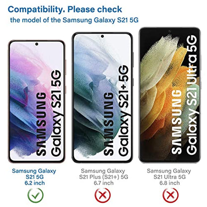 NEW'C for Samsung Galaxy S21 5G Screen Protector Tempered Glass HD Clear - size: S21 6.2 inches