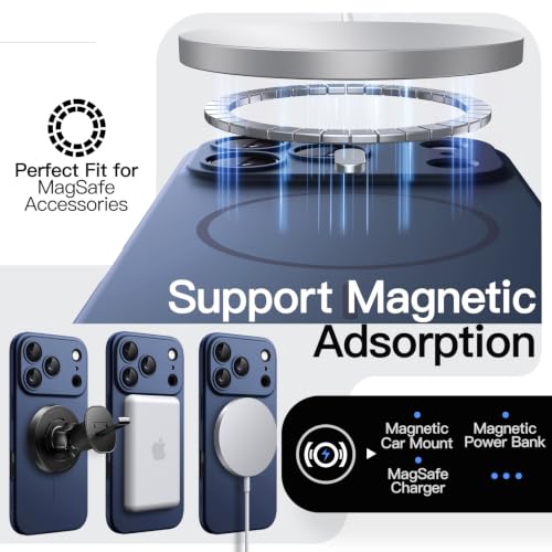 JETech Magnetic Slim Case for iPhone 17 Pro Max, Dark Blue - color: Dark Blue, size: iPhone 17 Pro Max