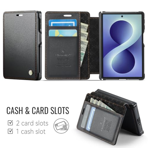 for Samsung Galaxy Z Fold 8 - Case Wallet Magnetic Slim, Black - color: Black, size: Samsung Galaxy Z Fold 8