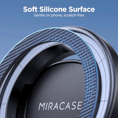 Miracase Car Phone Holder for Magsafe [Strong Magnets] Magnetic Phone Holders for Your Car, 360°Adjustable Air Vent Hands Free Cell Phone Mount Cradle Fit iPhone 17-12 & All Smartphones, Carbon Fiber - color: Carbon Fiber Black