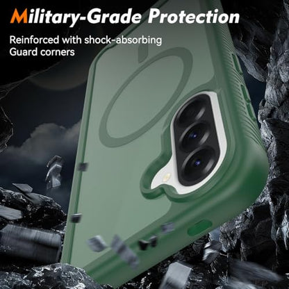 Magnetic Phone Case for Samsung Galaxy A57 5G, Army Green - color: Army Green