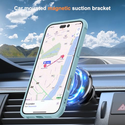 SKYLMW Compatible with iPhone 17 Case with Stand,Blue | iPhone 17 Phone Case 6.3",Magnetic Ring Stand,Compatible with MagSafe,Military-Grade Protection,Great Grip Feeling - color: Blue, size: Iphone 17