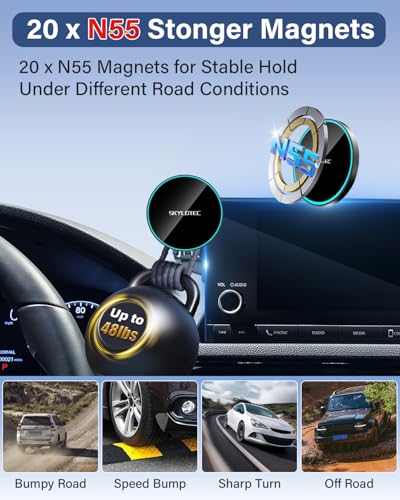 SKYLOTEC Magnetic Charger Phone Holder for Chevy Malibu 2016-2025 8-inch - color: Magnetic Wireless Charger, size: Malibu 2016-2025 (8 inch screen)