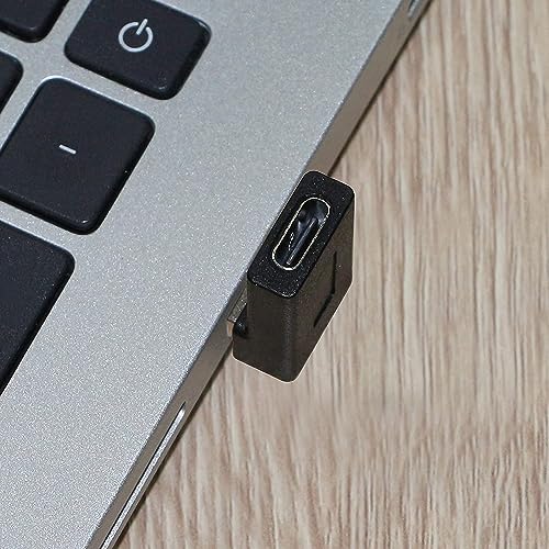 Right Angle USB A to C Adapter 90 Degree USB to USB-C Converter 2-Pack