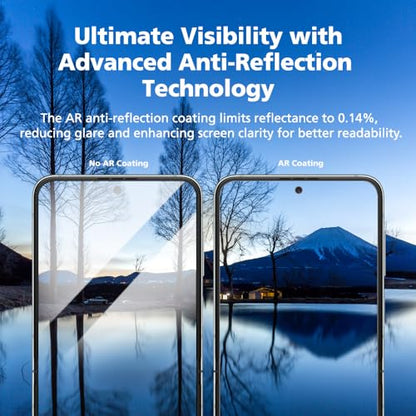 2 Pack Premium AR Screen Protector Compatible with iPhone 17 Anti-Reflection & Ultra HD Clear [PET Hybrid Film] Fingerprint-Resistant, Easy Installation with Alignment Jig - size: iPhone 17