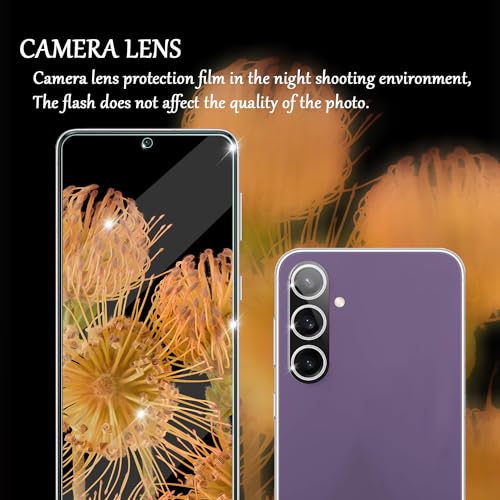 Galaxy S23 FE HD Clear Tempered Glass Screen Protector + Camera Lens Protectors, [2+2 Pack] [3D Glass] [Fingerprint Support] Screen Protector Glass For Samsung Galaxy S23 FE - size: Galaxy S23 FE