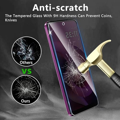 3 Pack Privacy Screen Protector Designed for Motorola Moto G 2026,Full Coverage Anti-Spy Tempered Glass Film,9H Hardness,Anti-Fingerprint,Bubble Free,Easy to Install - size: Moto G 5G 2026 FK3