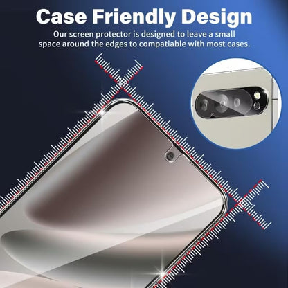 XDesign 3+3 Pack for Google Pixel 9 Pro Screen Protector 6.3 inch, 3 Pack Tempered Glass Screen Protector&3 Pack Camera Lens Protector - size: for Pixel 9 Pro Screen Protector