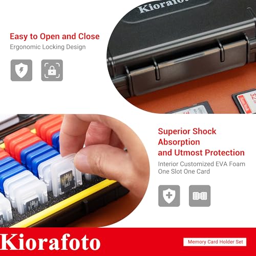 Dual Protect Micro SD Card Case with 54 PCS Clear Memory Card Holders - color: for 54 Micro SD（With Box）