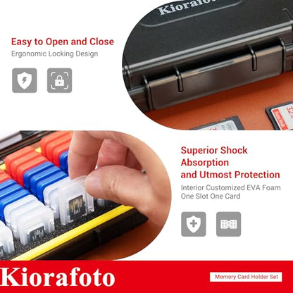 Dual Protect Micro SD Card Case with 54 PCS Clear Memory Card Holders - color: for 54 Micro SD（With Box）