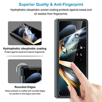 LYWHL 2-Pack for Samsung Galaxy Z Fold 4 Screen Protector, HD Clear Tempered Glass Protector Film for Galaxy Z Fold 4 5G 6.2 Inch, Anti Scratch Bubble Free Case Friendly Easy Install - Transparent - size: Samsung Galaxy Z Fold 4