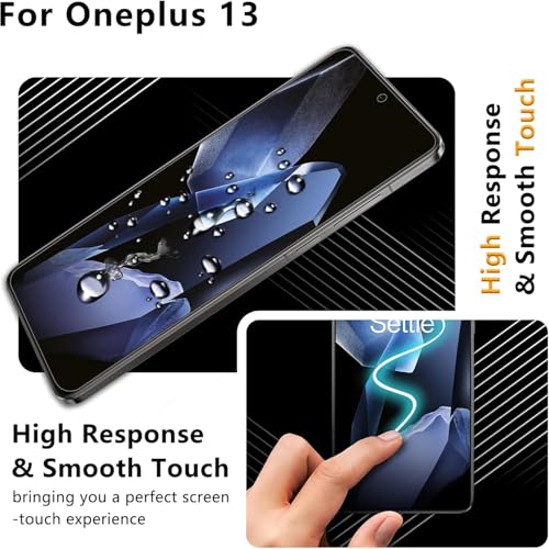 [2 Pack] for OnePlus 13 Privacy Screen Protector [Like Original Fingerprint Unlock], Anti-Spy Private OnePlus 13 TPU Film [Not Glass], Case Friendly, Scratch-Resistant, Sensitive Touch - size: for OnePlus 13