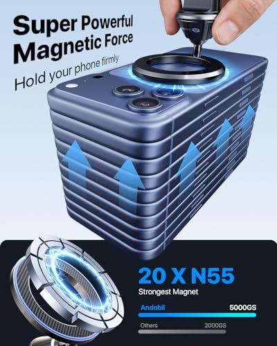 andobil for MagSafe Car Mount Vent, 20xN55 Strongest Magnet ＆ All Metal - style: Vent
