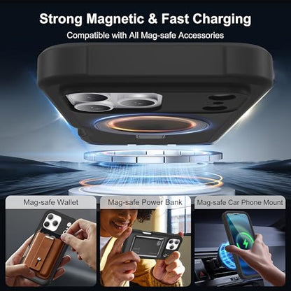 Compatible with iPhone 17 Pro Case with Stand 6.3",Black - color: Black, size: Iphone 17 Pro