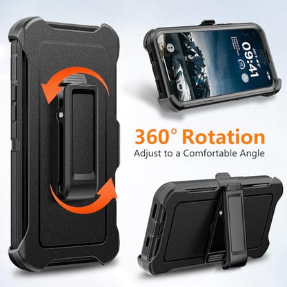 TUTUKII Magnetic for iPhone 14 Pro Max Case with Belt Clip Holster (Black) | MagSafe Compatible, Heavy-Duty Military-Grade Drop Protection, 3-Layer Rugged Shockproof Protective Cover 6.7-Inch - size: iPhone 14 Pro Max 6.7"
