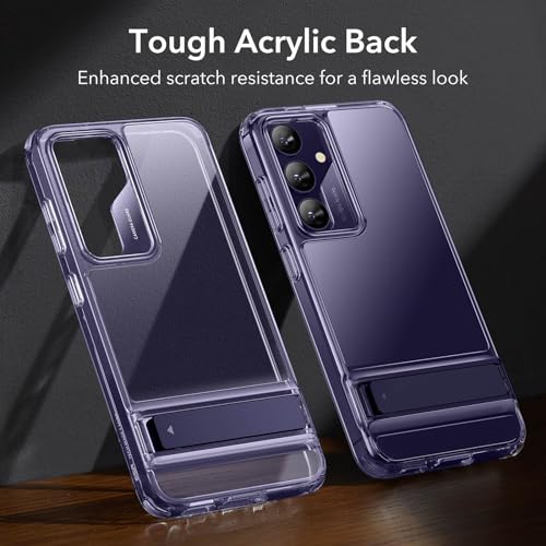 ESR for Samsung Galaxy S24 Ultra Phone Case, 3 Stand Modes Kickstand for S24 Ultra Cover, Military-Grade Drop Protection, Slim Fit, Boost Series Case, Clear Purple - color: Boost-ClearPurple