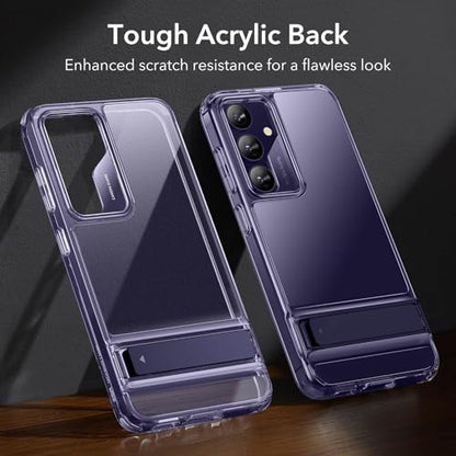 ESR for Samsung Galaxy S24 Ultra Phone Case, 3 Stand Modes Kickstand for S24 Ultra Cover, Military-Grade Drop Protection, Slim Fit, Boost Series Case, Clear Purple - color: Boost-ClearPurple