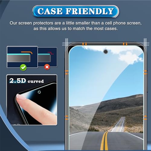 [3-Pack] Screen Protector for Samsung Galaxy A54 5G Tempered Glass, 9H Hardness, Bubble Free, Easy to Install