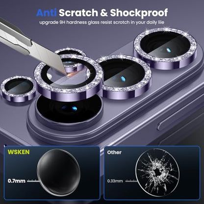 WSKEN for Samsung Galaxy S26 Ultra Camera Lens Protector - Ultra Thin - color: Glitter Violet