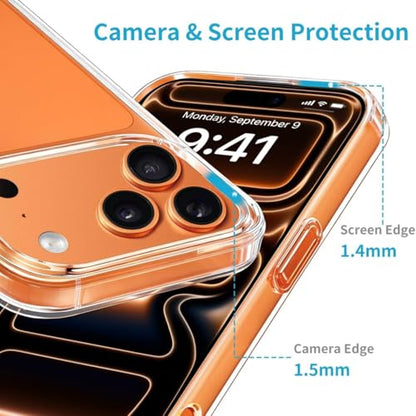 Case Clear for iPhone 15, [Upgraded Non-Yellowing] Military-Grade Protection Shockproof Bumper Transparent Ultra Slim Protective Case Cover, Anti-Scratch Back, Non-Slip