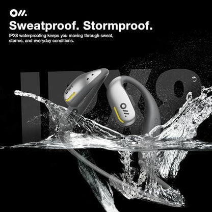 Oladance OWS Sports True Wireless Open-Ear Headphones, IPX8, 15H Playtime - color: Silver