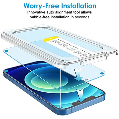 JETech One Touch Screen Protector for iPhone 12/12 Pro, 2-Pack - size: iPhone 12/12 Pro