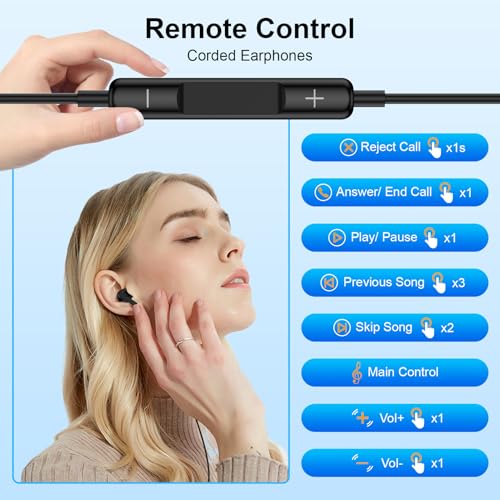 Pixel Earbuds Wired for Google Pixel 11/10a/10 Pro XL/Fold,9a,9 Pro XL/Fold - color: Black