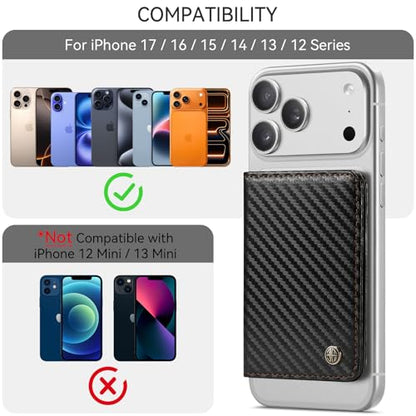 Defencase for Magsafe Wallet Magnetic Card Holder RFID Blocking, NCF-Black - color: Carbon Fiber Black